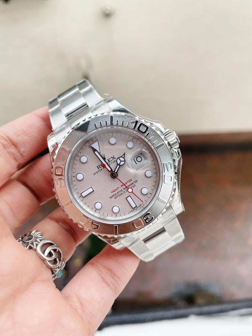 00ca6da7-22e6-4625-ad72-8752783abe77 JF FACTORY 1:1 Rolex Yacht-Master 116622 Best Edition Silver Dial SH3135 - Image 1