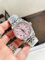 DIWF Factory 1:1 Rolex DateJust 36 126234 Best Edition 904L Steel Tiffany Pink Dial Arabic Marker SA3235