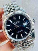 VS Factory 1:1 Rolex DateJust 41 SS Best Edition 904L Steel Black Dial - Image 2