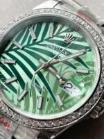 GMF Factory 1:1 Rolex DateJust 36 SS 126284 Diamonds Bezel Best Edition New Green Dial A2824 - Image 6