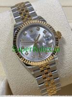 Rolex Lady-Datejust 26 ellow Gold Silver Diamond Dial Ref.279173 - Image 3