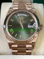 Rolex Day-Date 40MM Everose Gold Ref.228235 – Olive Green Roman Dial - Image 2