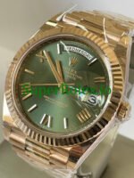 Rolex Day-Date 40MM Everose Gold Ref.228235 – Olive Green Roman Dial - Image 3