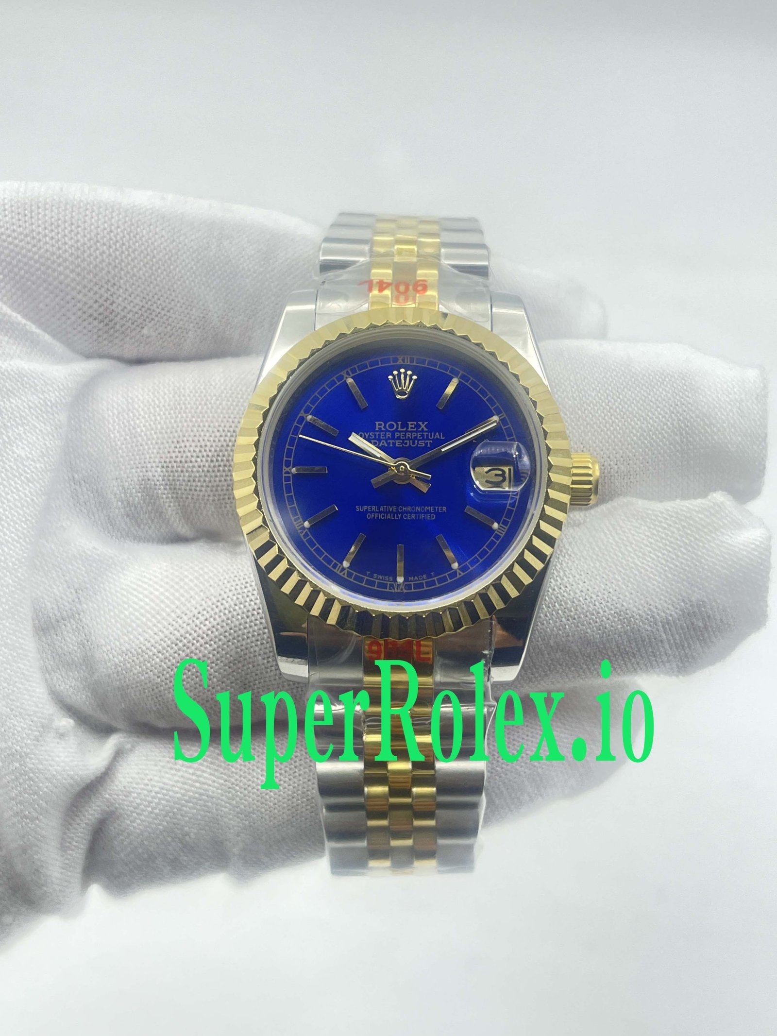 1-1-scaled Rolex Datejust 31 Steel and Yellow Gold Blue Index Dial Ref.68273 - Image 1