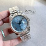 EWF Factory SS 1:1 Rolex Day Date II 228239 Best Edition Light Blue Dial A3255
