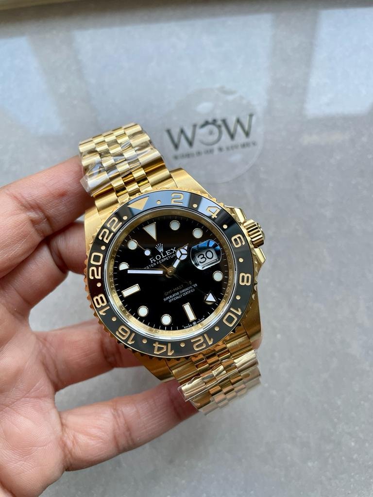 10-4-1 EWF Factory 1:1 Rolex GMT-Master II 126718GRNR 904L YG Black Dial Dots VR3285 - Image 1