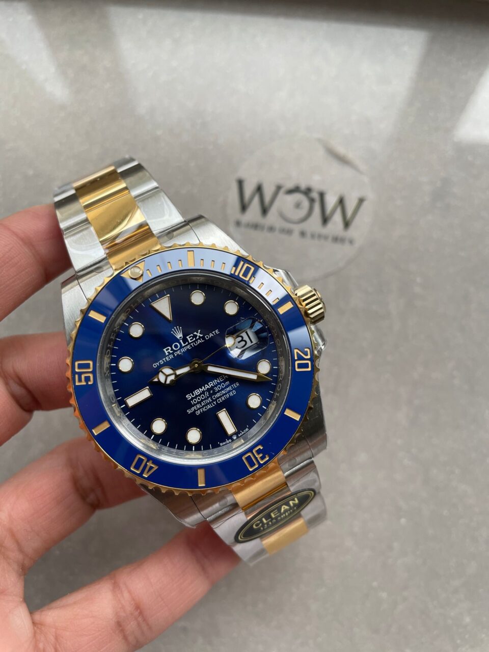 17-1-960x1280-2 CLEAN FACTORY 1:1 Rolex Submariner 116613LB Bluesy 904L YG/SS Blue Dial VR3235 - Image 1