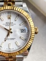 EW Factory 1:1 Rolex DateJust 41 126333 SS/YG Best Edition 904L Steel White Stick Dial - Image 6