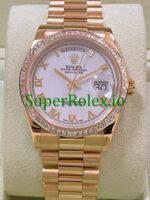 Rolex Day-Date 36MM Yellow Gold White Roman Dial Ref.118398BR - Image 2