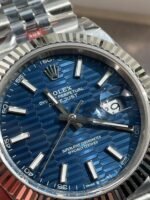 VSF Factory 1:1 Rolex DateJust 41 SS Best Edition 904L Steel Blue Textured Dial - Image 8