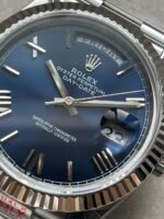 GMF Factory 1:1 Rolex DayDate 40mm 228239 Gain Weight SS/tungsten Blue Dial Roman Markers A3255 - Image 5