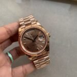 GMF Factory 1:1 Rolex Day-Date 40mm 228235 904L RG Fluted Bezel Rose Gold Dial