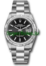 Replica Rolex Datejust 36 Steel Black Index Dial Ref.126234 - Image 2