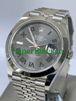 Rolex Datejust 41 Steel Slate Green Roman Ref.126300 - Image 5