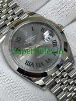 Rolex Datejust 41 Steel Slate Green Roman Ref.126300 - Image 3