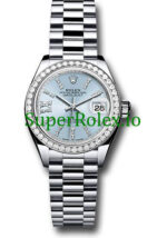 Rolex Platinum Lady-Datejust 28 Ice Blue Diamond Dial Ref.279136RBR - Image 2