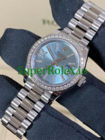 Rolex Platinum Lady-Datejust 28 Ice Blue Diamond Dial Ref.279136RBR - Image 3