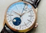 Rolex Cellini Moonphase 50535 RG White Dial on Leather Strap Asia 3195 Mod - Image 6