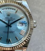 EWF Factory SS 1:1 Rolex Day Date II 228239 Best Edition Light Blue Dial A3255 - Image 5