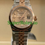 Rolex Lady-Datejust 26 Everose Gold and Steel Diamond Dial Ref.179171