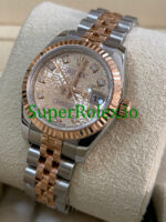 Rolex Lady-Datejust 26 Everose Gold and Steel Diamond Dial Ref.179171 - Image 4