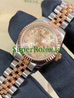 Rolex Lady-Datejust 26 Everose Gold and Steel Diamond Dial Ref.179171 - Image 3
