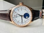 Rolex Cellini Moonphase 50535 RG White Dial on Leather Strap Asia 3195 Mod - Image 7