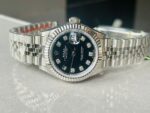 Rolex Datejust 28mm 904L SS Black Dial Diamond markers - Image 4