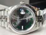 Rolex DateJust Men “wimbledon”SS Grey textured Dial Roman Markers - Image 4