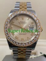 Rolex Datejust 36 Steel and Yellow Gold Silver Roman Dial Ref.116233