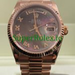 Rolex Day-Date 36MM Everose Gold Tahitian Mother of Pearl Roman Dial Ref.118235