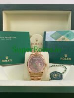 Rolex Day-Date 36MM Everose Gold Tahitian Mother of Pearl Roman Dial Ref.118235 - Image 2