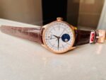 Rolex Cellini Moonphase 50535 RG White Dial on Leather Strap Asia 3195 Mod - Image 8