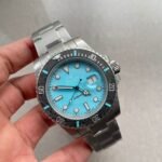 DIWF FACTORY 1:1 Rolex Submariner Sandblasted Best Edition Carbon Bezel Tiffany Blue Dial Dial VR3135