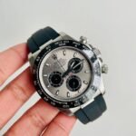 BTF factory 1:1 Rolex Daytona Grey Silver Best Edition 904L Steel Silver/Black Dial A4130