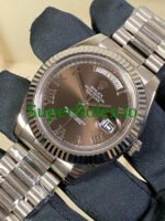 Rolex Day-Date II 40MM White Gold Ref.218239 – hocolate Roman Dial - Image 3