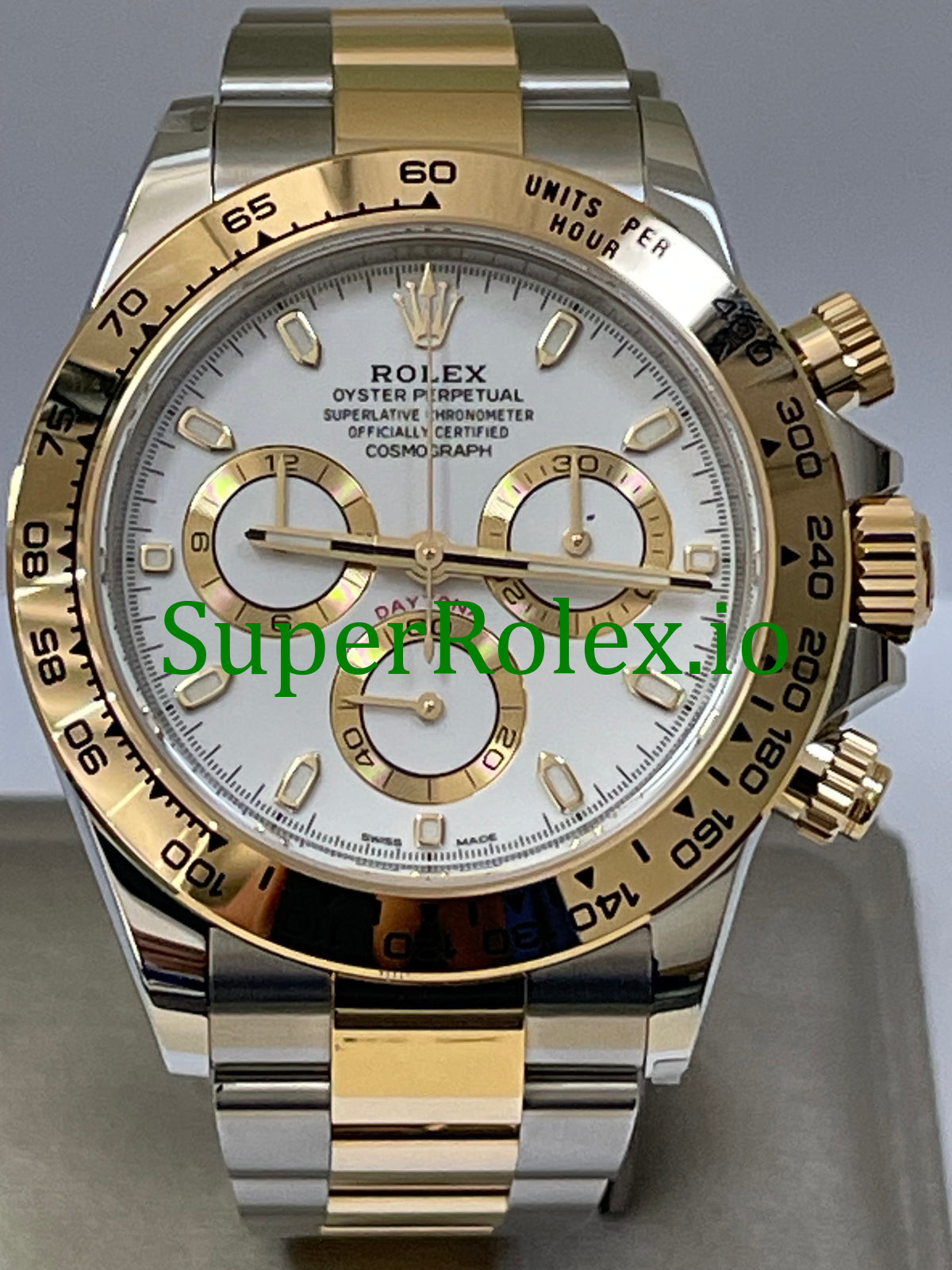 7u21bmav-3726 Rolex Cosmograph Daytona 40 Yellow Rolesor White Index Dial Ref.116503 - Image 1