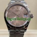 Rolex Datejust 31 Steel and White Gold Pink Roman Dial Ref.278274