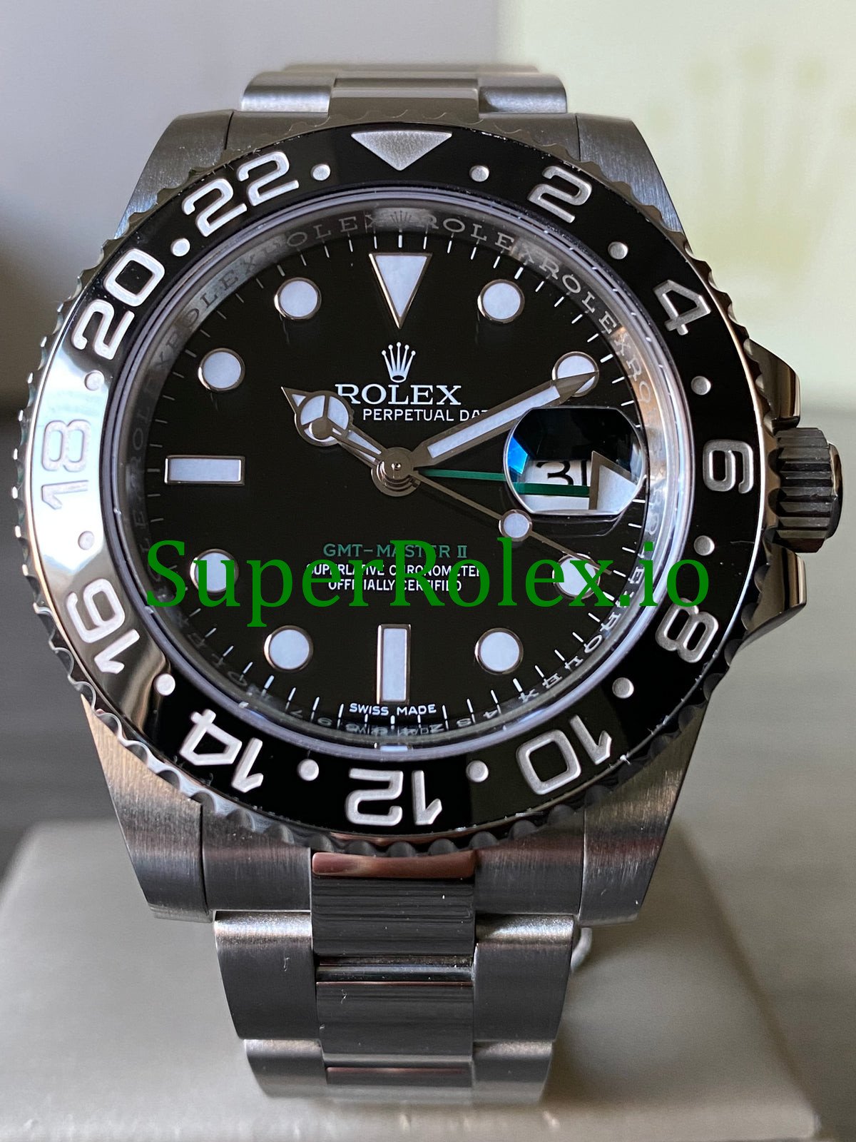 8cpcgsfy-2131 Rolex GMT-Master II 40mm Steel Oyster Ref.116710LN – Black Dial - Image 1
