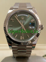 Rolex Day-Date 40MM Ref.228239 – Olive Green Bevelled Roman Dial