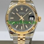 Rolex Datejust 31 Steel and Yellow Gold Black Index Dial Ref.178273