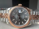 VSF Factory 1:1 Rolex Datejust 41mm 126331 904L RG/SS Fltued Bezel Pattern Motif Grey Dial Stick VS3235 - Image 4
