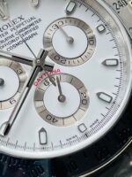 Rolex Daytona 116500 DAYTONA 1:1 Best Edition CF 904L SS Case and Bracelet White Dial Silver bezel SA4130 - Image 7