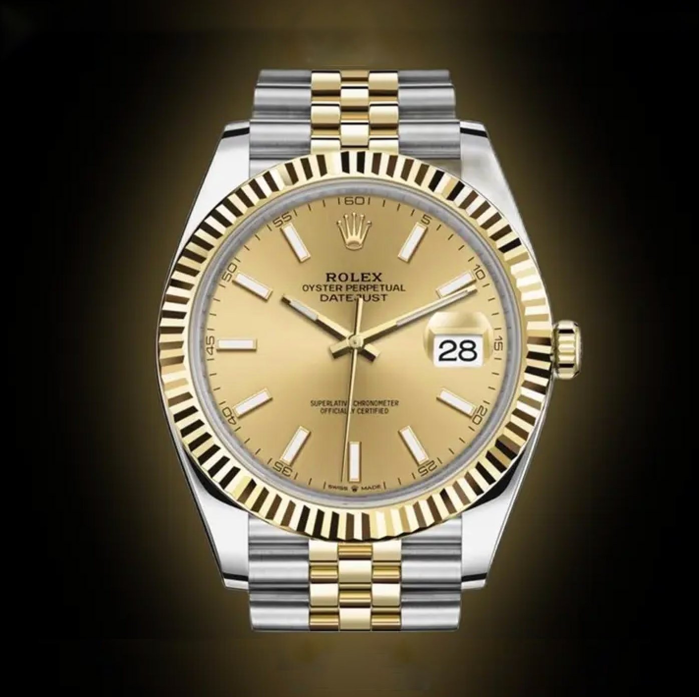 Champagne Dial, Stainless Steel, 18kt Yellow Gold, Automatic Men's Watch