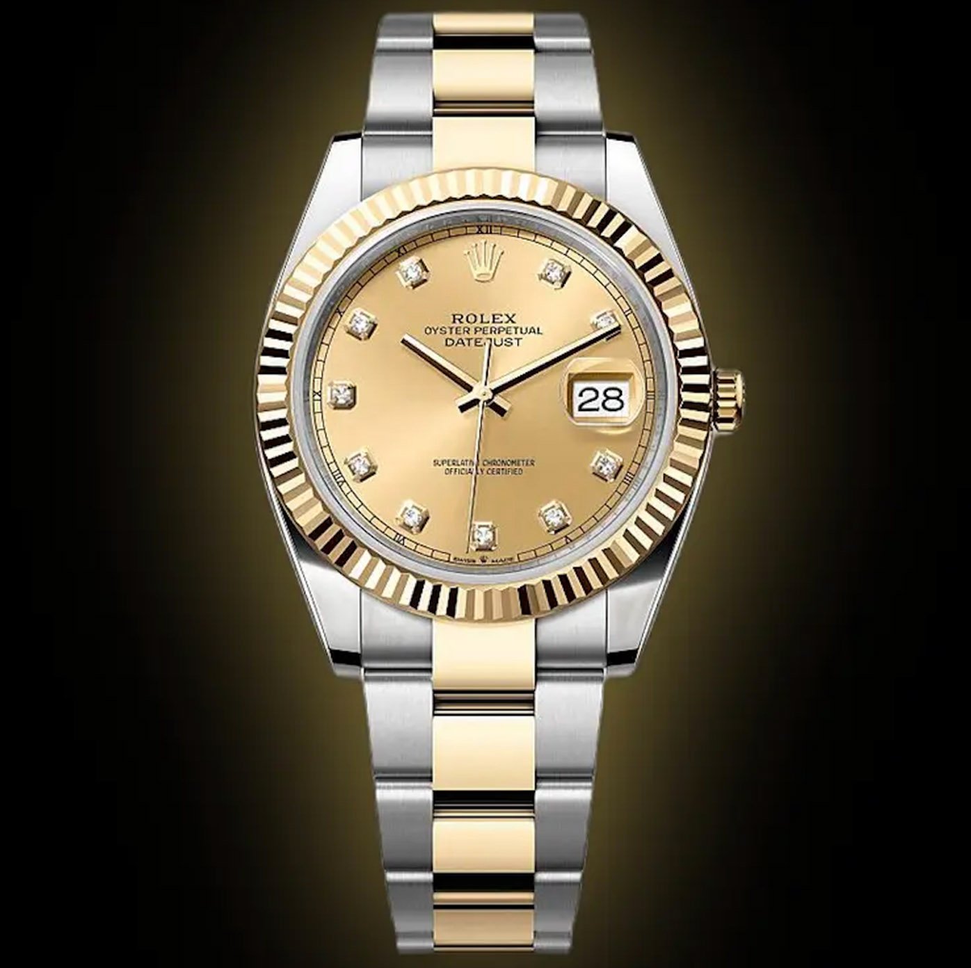 Champagne Dial, Yellow Rolesor, 41.0 mm, Automatic