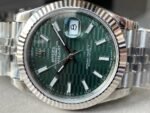 VSF Factory 1:1 Rolex Datejust 41mm 126334 904L SS Fluted Bezel Patterned Green MOTIF Dial VS3235 - Image 5
