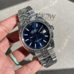 VSF Factory 1:1 Rolex Datejust 41mm 126334 904L SS Fluted Bezel Patterned Blue MOTIF Dial VS3235
