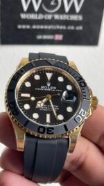 CLEAN FACTORY 1:1 Rolex Yacht-Master 42mm 226658 YG Black Dial on Rubber Strap VR3235 - Image 3