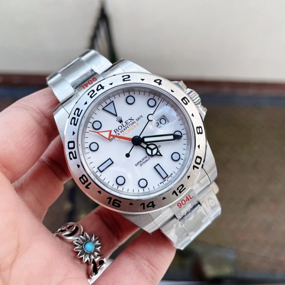IMG_0538-960x960-1 GMF Factory 1:1 Rolex EXPLORER II 42MM 216570 WHITE 904L SS BEST EDITION WHITE DIAL A3186 - Image 1