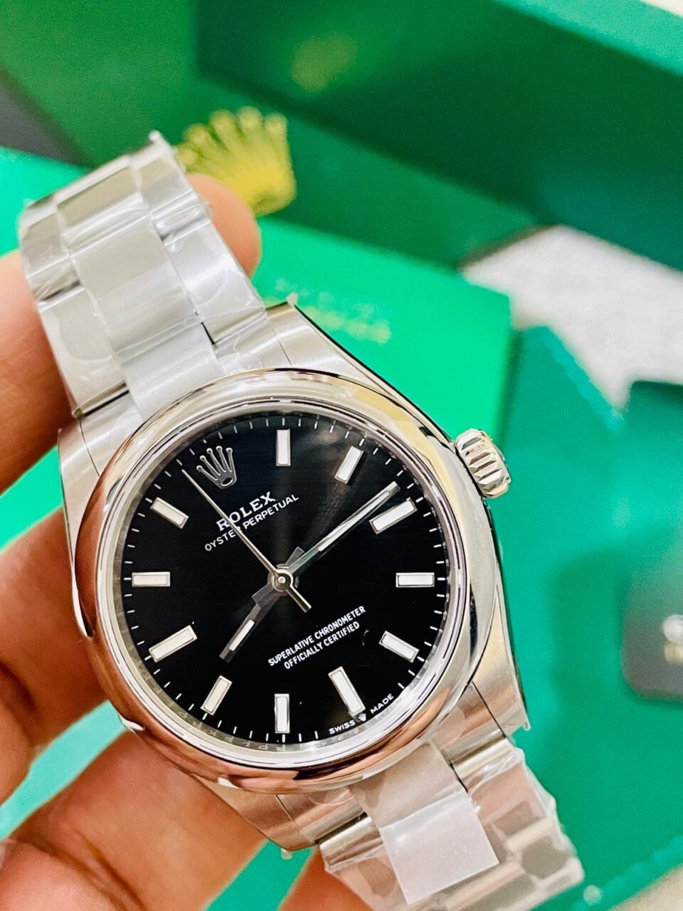 IMG_0671-960x1280-1 EWF Factory 1:1 Rolex Oyster Perpetual 31mm 277200 Best Edition BLACK Dial - Image 1